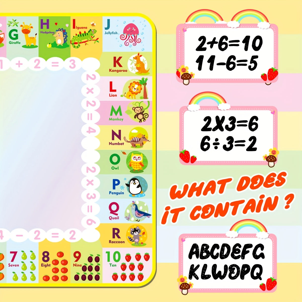 Vibrant Water Doodle Mat Educational Drawing Toy