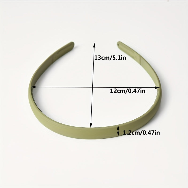9pcs Matte Solid Headband Nonslip Head Hoop Sweet Headdress Hair Accessories