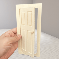 1:12 Scale Dollhouse Wooden Door Light Wood Finish Opening