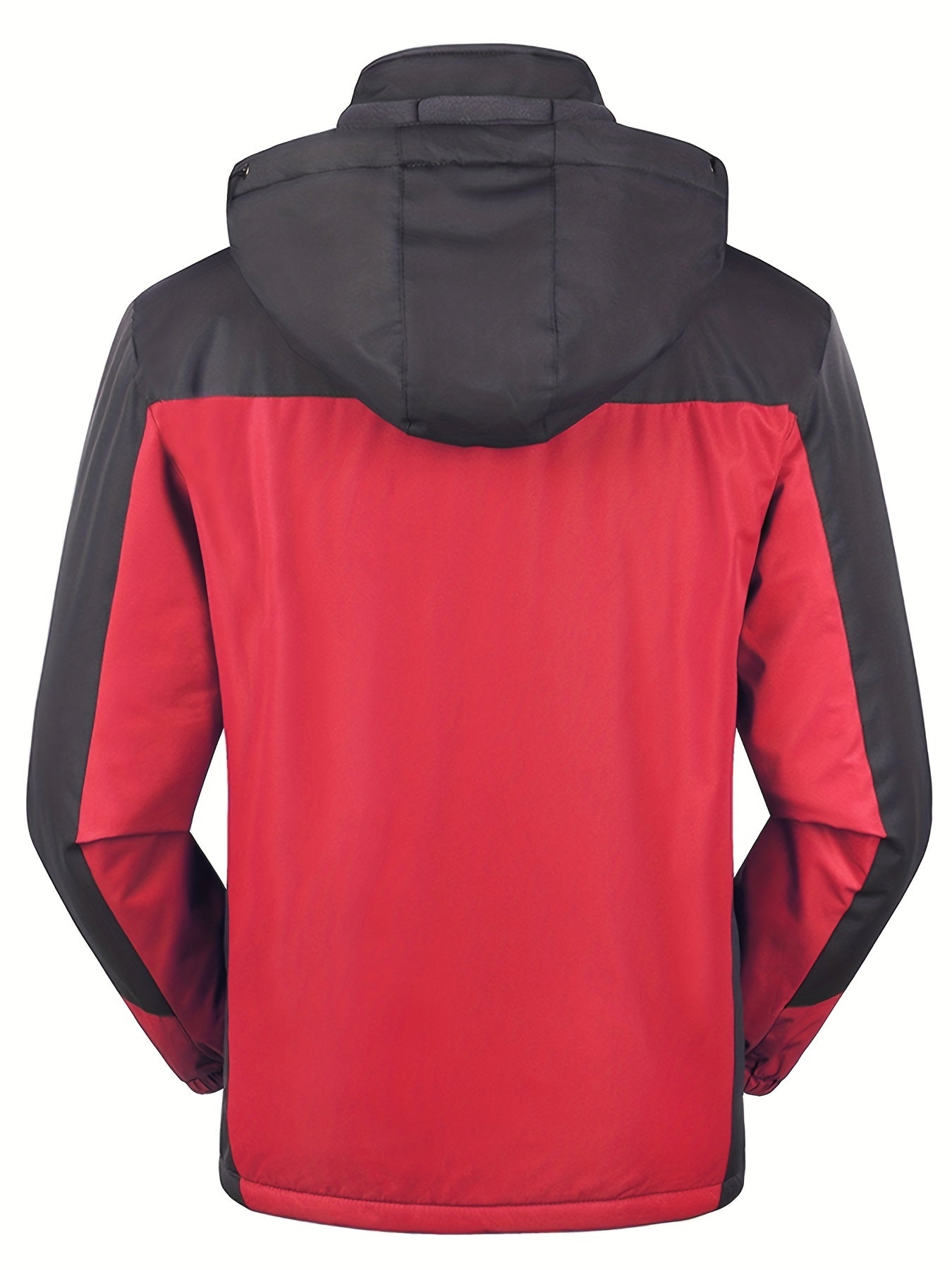 Men's Casual Hooded Sherpa Lined Windbreaker Coat