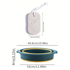 Collapsible Foot Bath Foot Soak Tub 2pcs Foot Grinding Stones