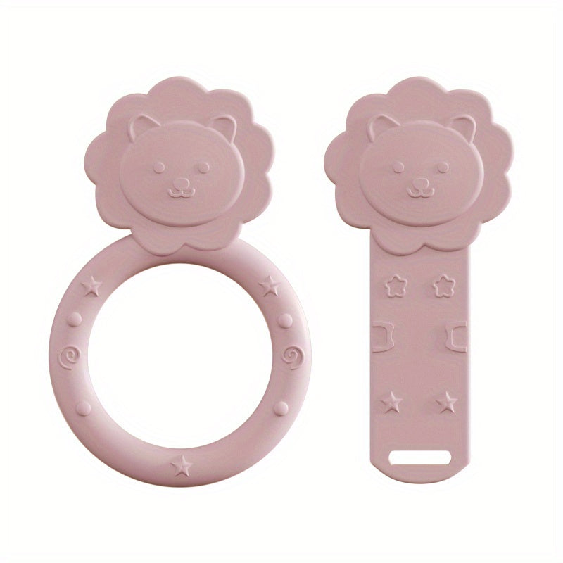 Silicone Lion Teether Toy Baby Soft Teething Toy
