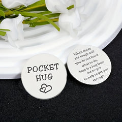 Stainless Steel Pocket Hug Token Anxiety Gift For Men