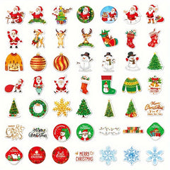 100 Christmas Stickers Holiday Gift Waterproof