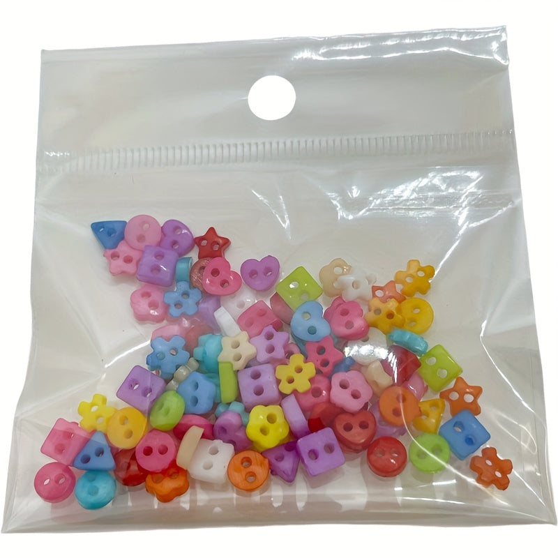 100pcs 6mm Mini Buttons Mixed Colors Doll Clothing DIY Sewing Accessories