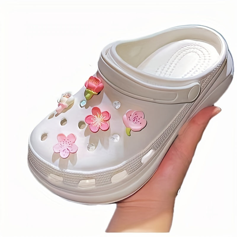 10pcs Flower Shoe Charms For Girls