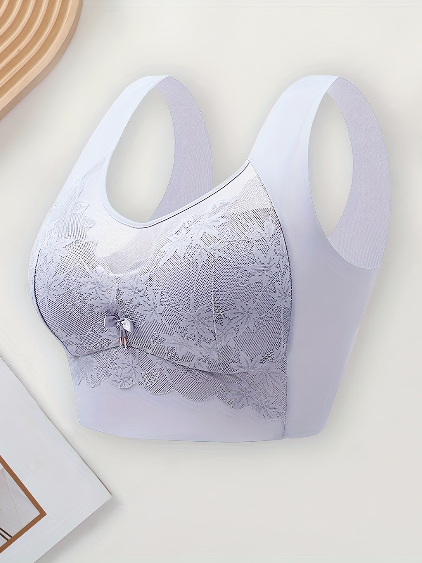 Lace Wireless Bra Seamless Wide Straps Intimates Women's Lingerie