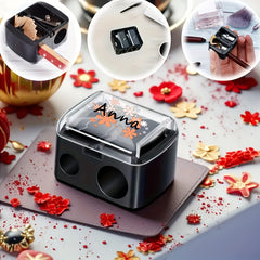 Dual Hole Pencil Sharpener with Flower Design