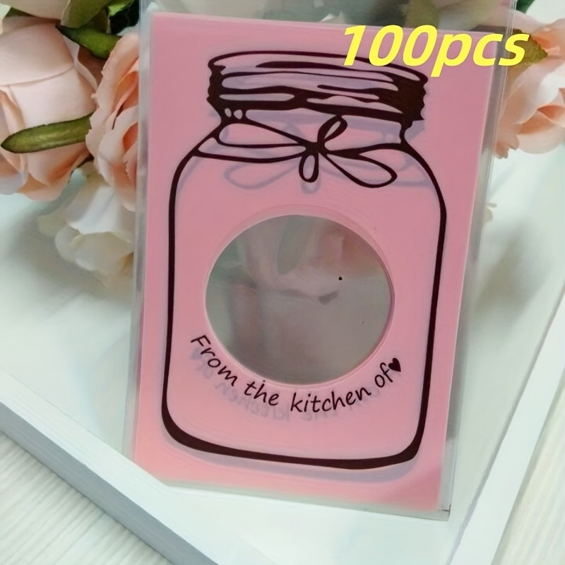 100pcs Bottle Candy Bag Self-sealing Biscuit Sample Bag