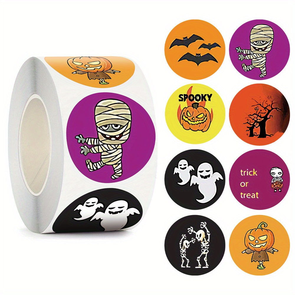 500pcs 25MM Halloween Sticker Roll School Supplies Labels