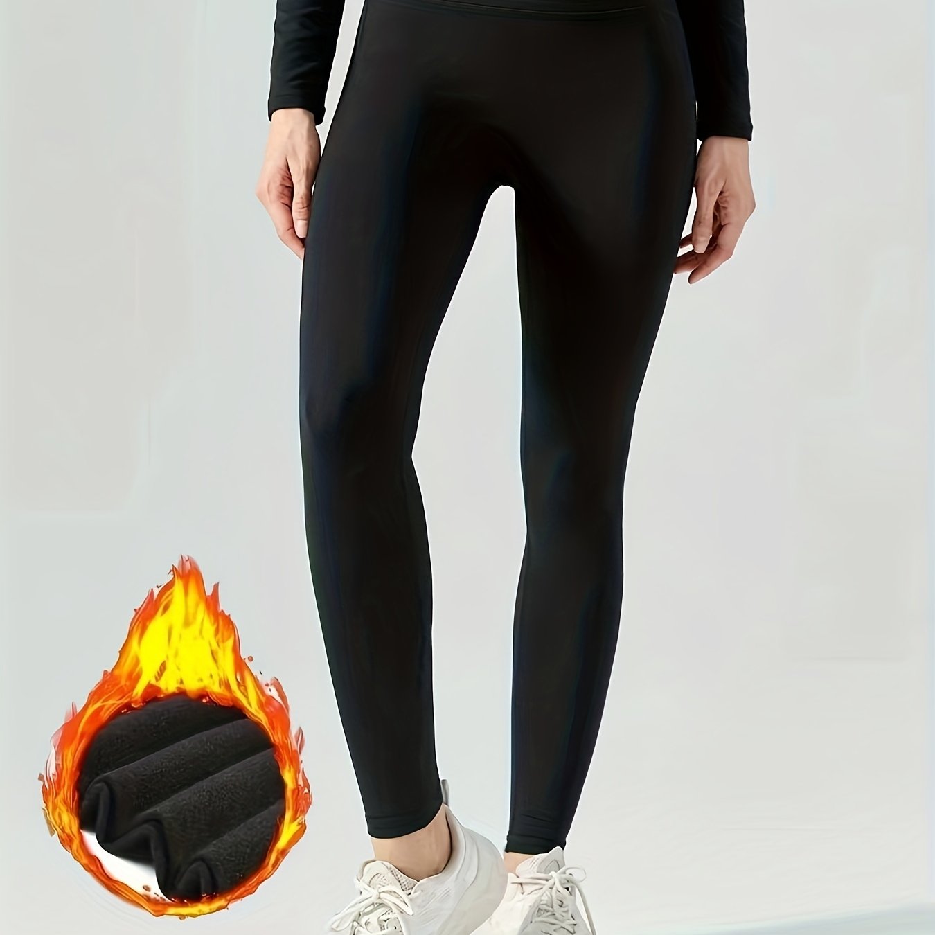 Fleece Liner High Waist Sports Leggings Warm Tight Pants