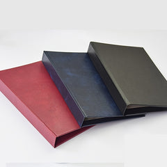1pc Red PU Diary Cover A4 Size Thermal Binding 11 145sheets