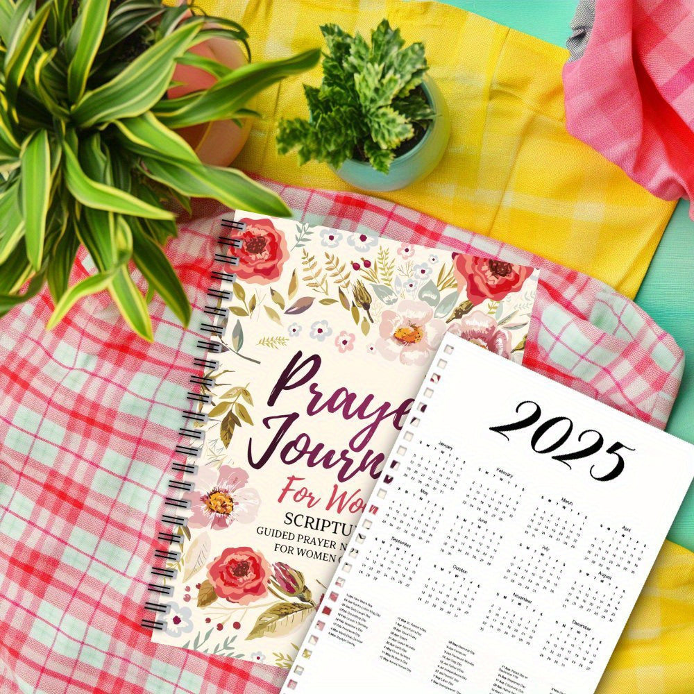 Inspirational Spiral Notebook Floral Cover 100 Pages Christian Gift