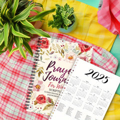 Inspirational Spiral Notebook Floral Cover 100 Pages Christian Gift