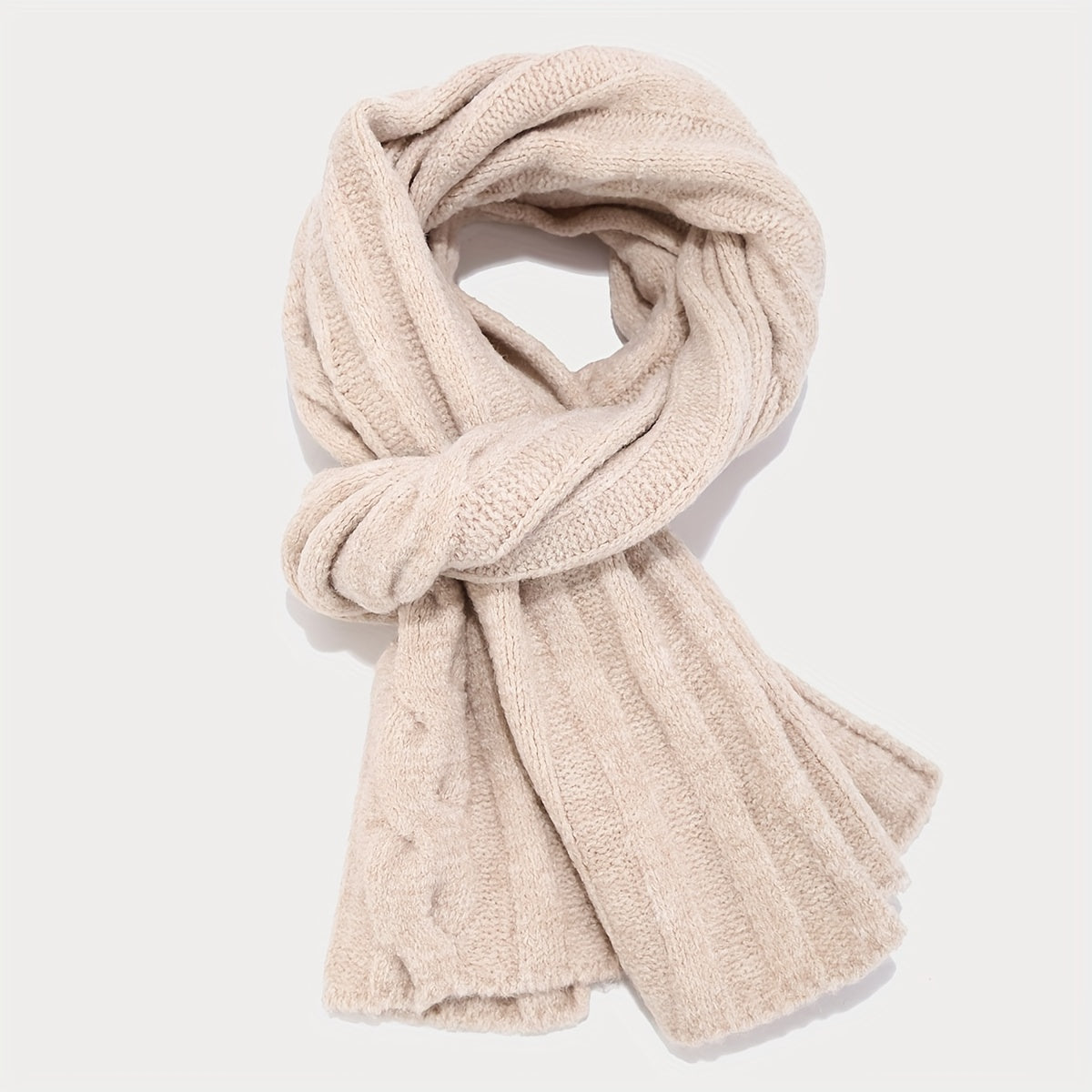 Fashionable Knitted Hat Scarf Gloves Set Warm Winter Set