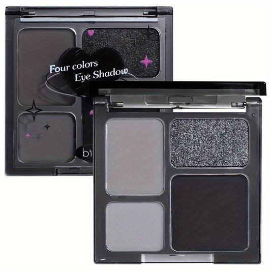 Punk Smokey Eyeshadow Palette Grey Silvery for Halloween Party Makeup