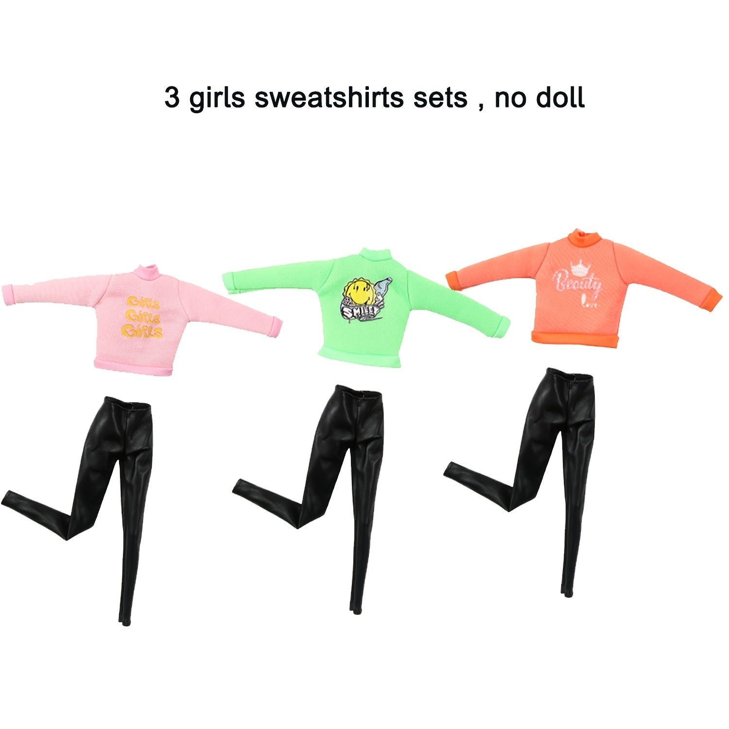 6-Piece Doll Sports Outfits Set for Youngsters - Variety of Styles