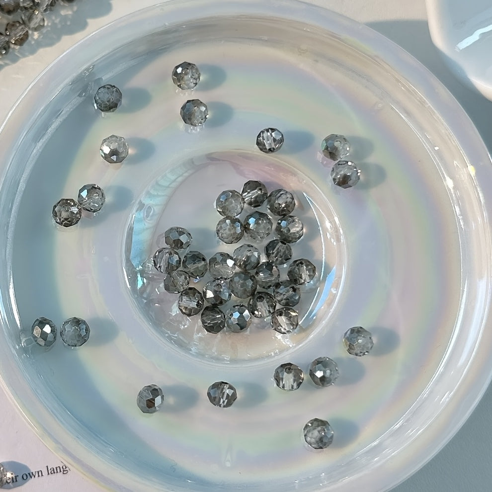 3mm 8mm Grey Crystal Beads for DIY Jewelry