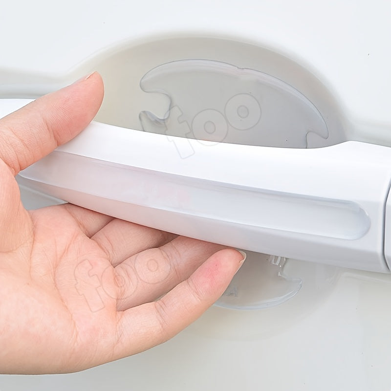 4Pcs Car Door Handle TPU Protection Sticker Anti Scratch Protective Film