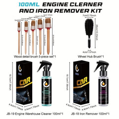 Car Engine Cleaner & Iron Remover Kit 50-200ml Dust Degreaser Protect Wheels