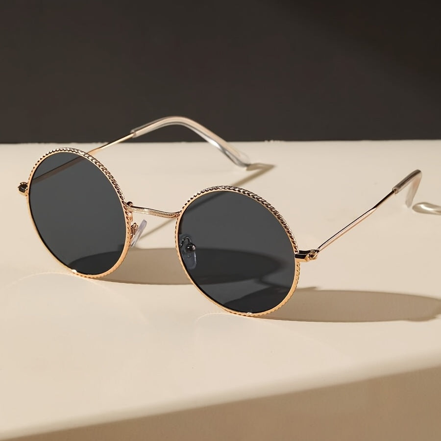ENSAEJOE Round Frame Retro Men's Glasses Casual Sports Sunglasses