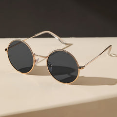 ENSAEJOE Round Frame Retro Men's Glasses Casual Sports Sunglasses