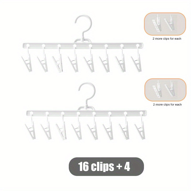 360 Degree Rotating Socks Storage Hanging Clips