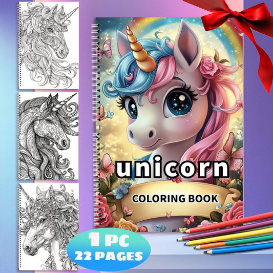 Rainbow Unicorn Coloring Book for Adults - Perfect Gift for Holidays and Parties