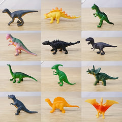 12 Dinosaur Toy Models: T-Rex, Stegosaurus, Ankylosaurus, Spinosaurus