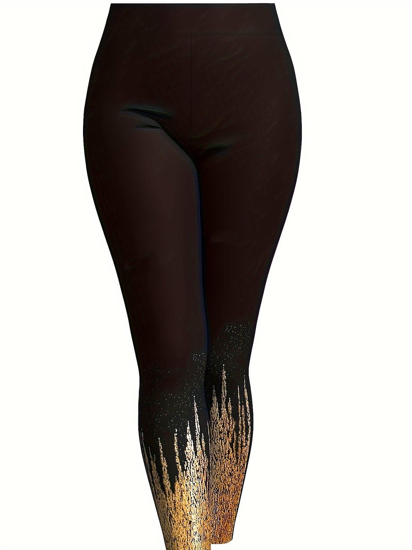  Ombre Graphic Print Tunic Top & Leggings Set