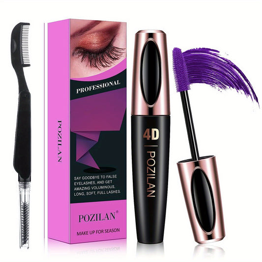 6 Colors Waterproof Mascara With Comb Set Lengthening Thickening