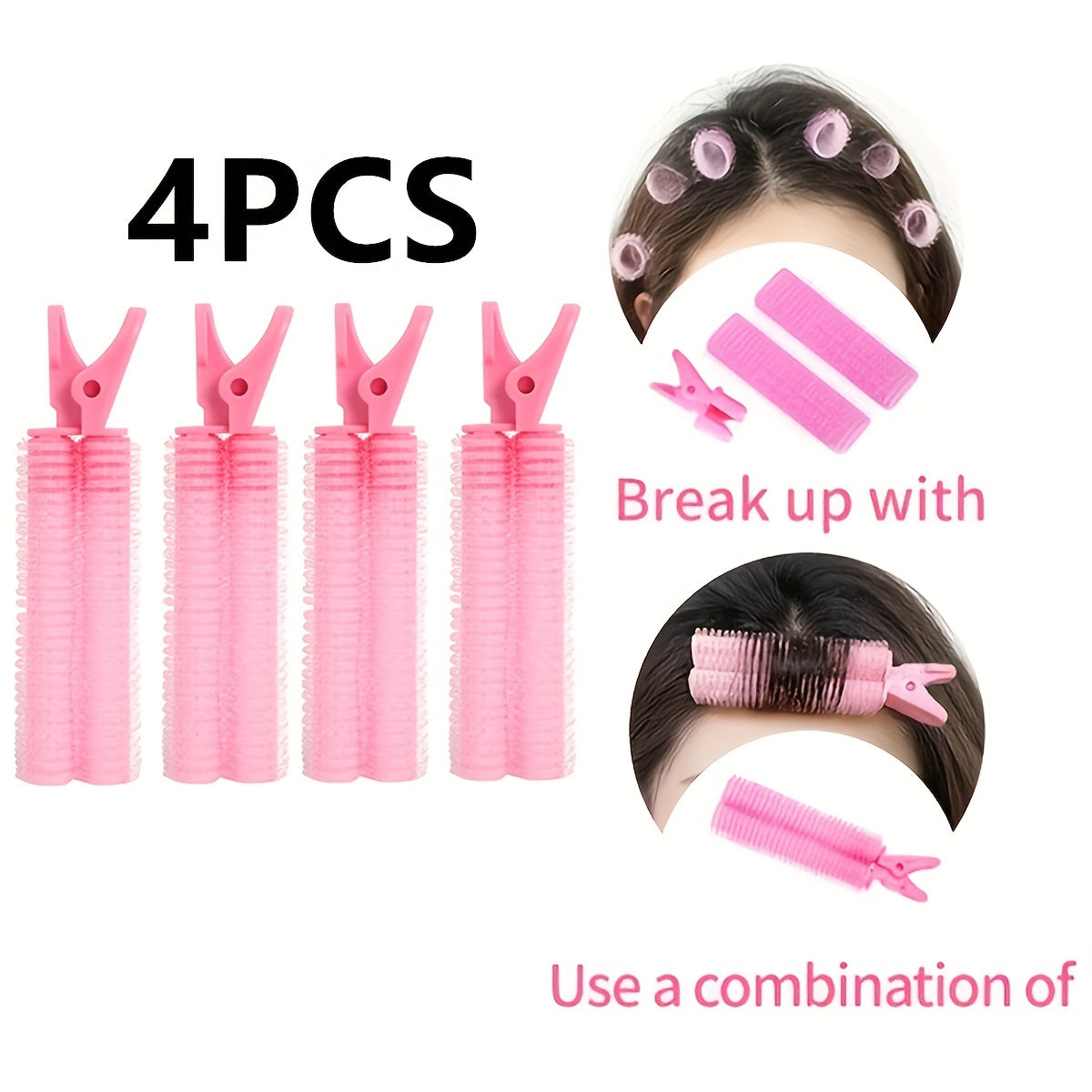 4pcs Fluffy Hair Root Clips No Heat Curls Stylish Hair Accessories