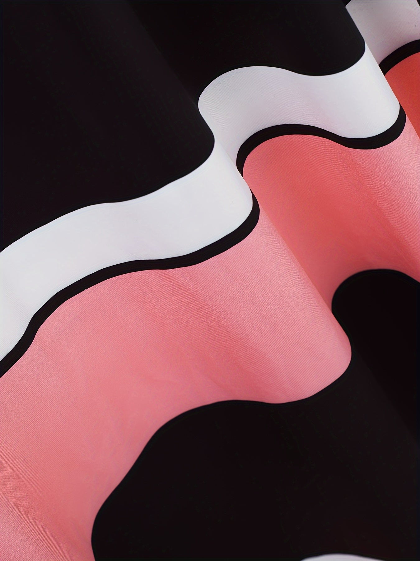  Colorblock Long Sleeve Midi Dress