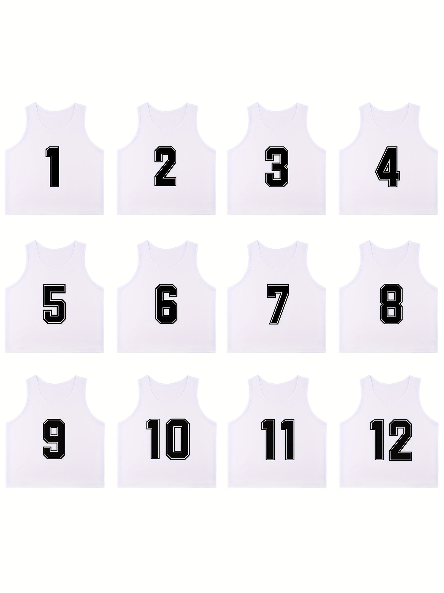 12 Mesh Scrimmage Team Vests Pinnies Jerseys - Adult Soccer Bibs