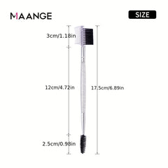 3-in-1 Eyebrow Eyelash Shaper Comb Makeup Brush Set