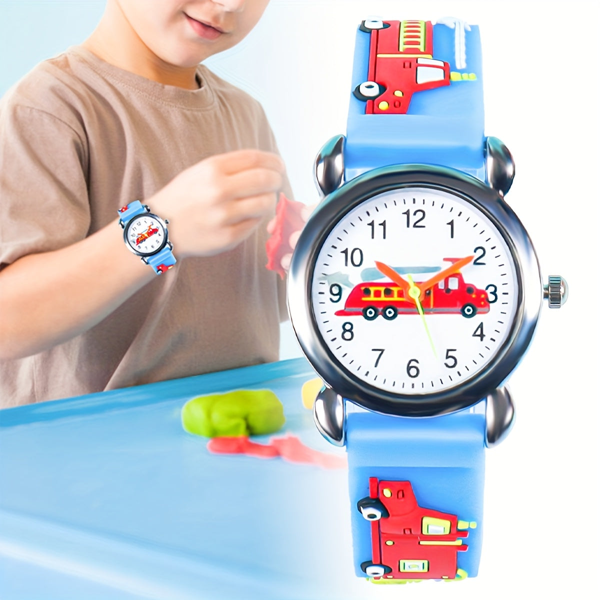 Boys' Cartoon Electronic Quartz Watch Mixed Sports Style For Students