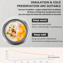 20oz 600ml Stainless Steel Vacuum Insulated Lunch Container Leakproof Thermal