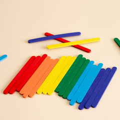 Colorful Wooden Stacking Rods Toy Educational Shape Sorter with Blocks