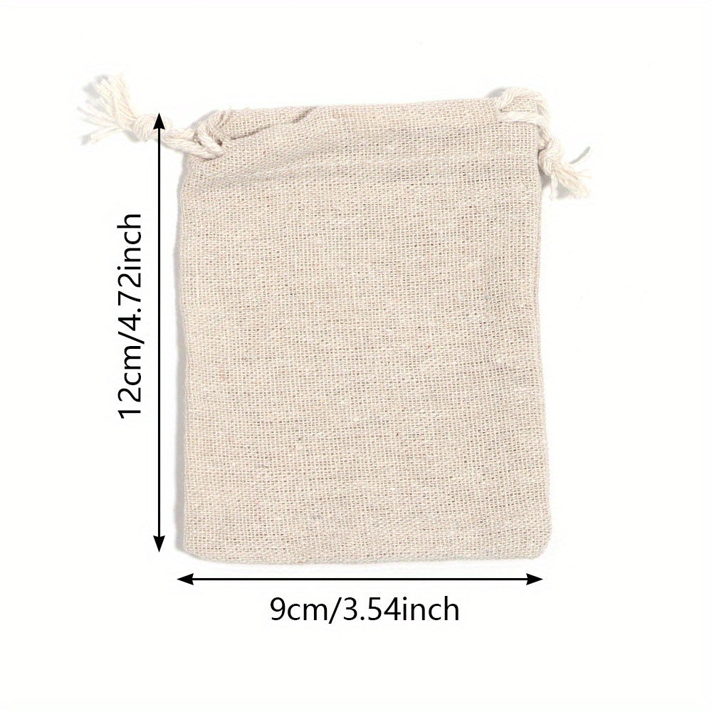 Linen Drawstring Pocket Gift Jewelry Bag Wedding Party Packaging Bag