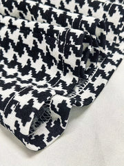 Women's Houndstooth Print Flared Leg Trousers