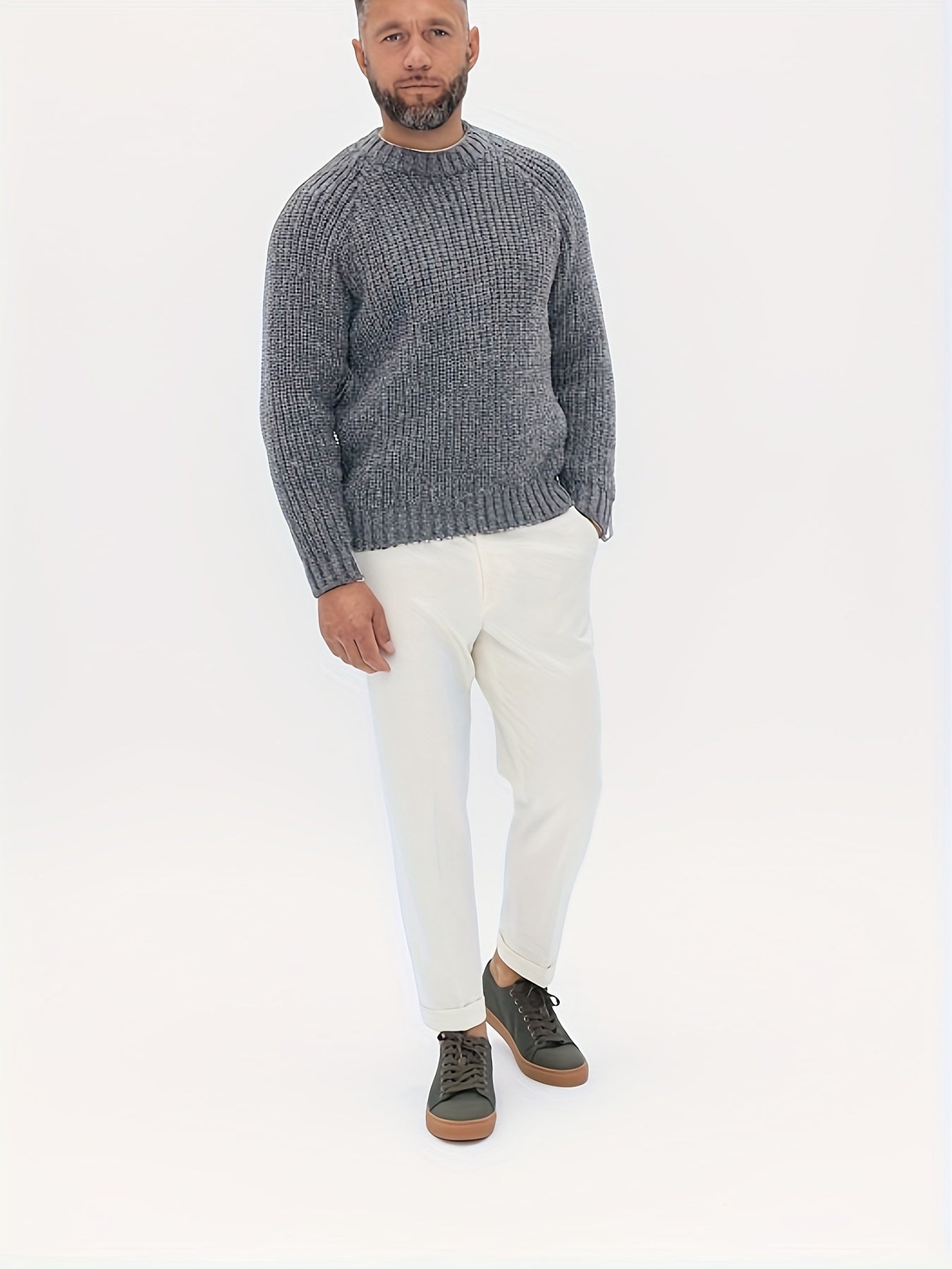 Men's Thermal Knitted Pullover Sweater