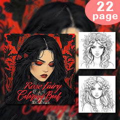 Rose Fairy Coloring Book for Adults