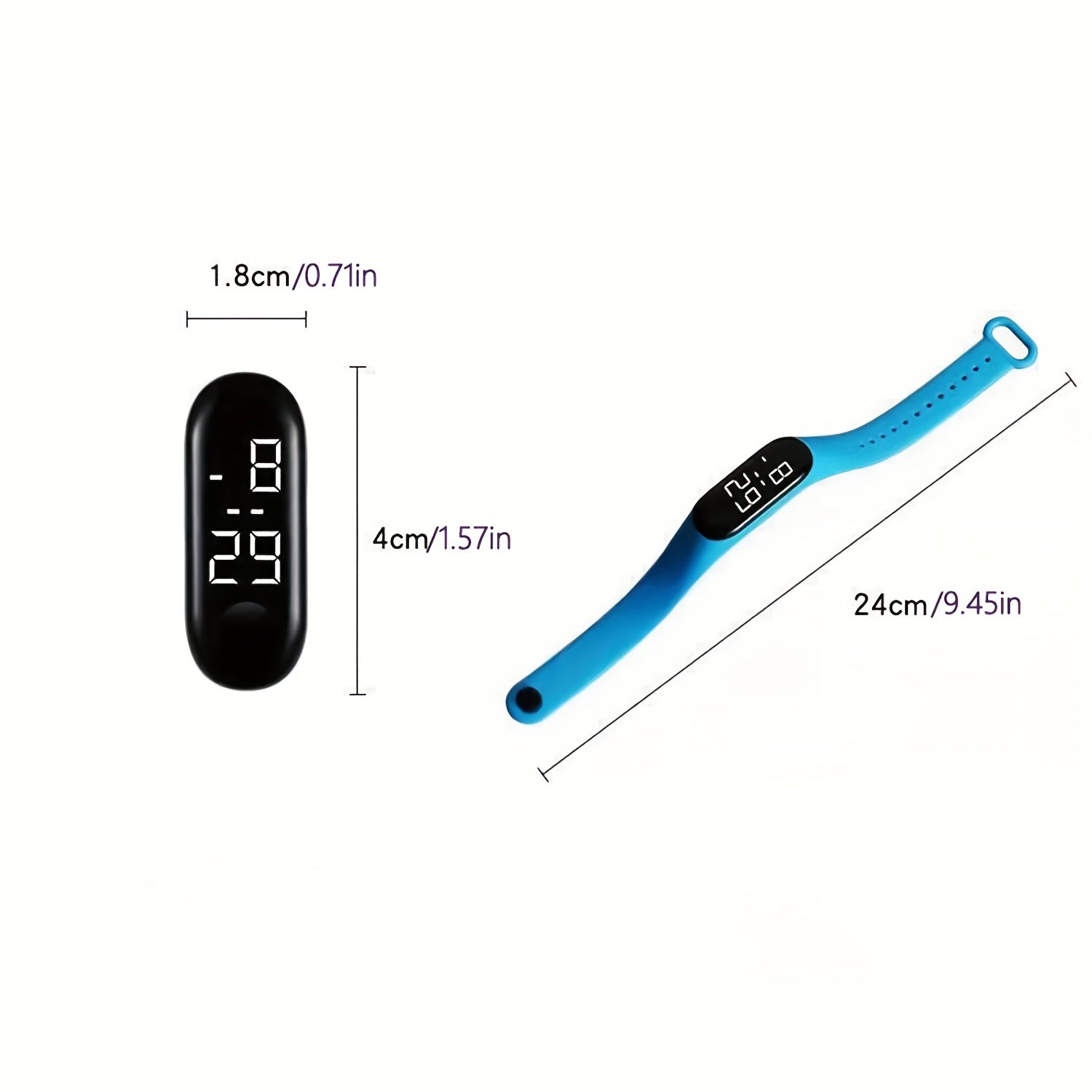 Girls Sports Digital Watch LED Oval Electronic Silicon Strap