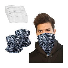 2 Pcs Neck Gaiter Bandana Half Face Balaclava Headwear Headgear Infinity Scarf