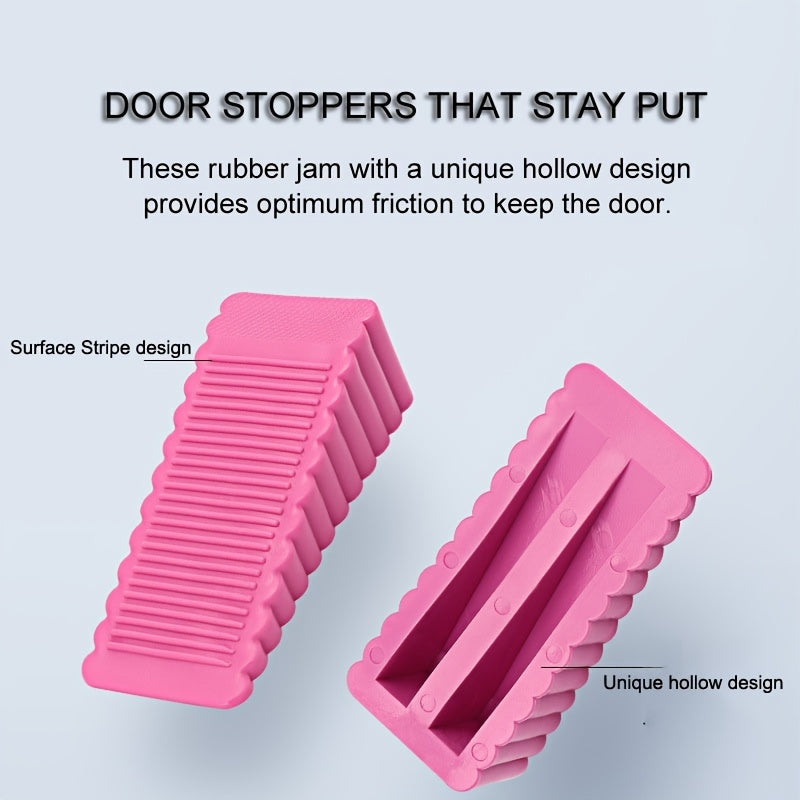 Door Bottom Stop Door Wedge Windproof Fixed Rubber for Door Gap Up to 1