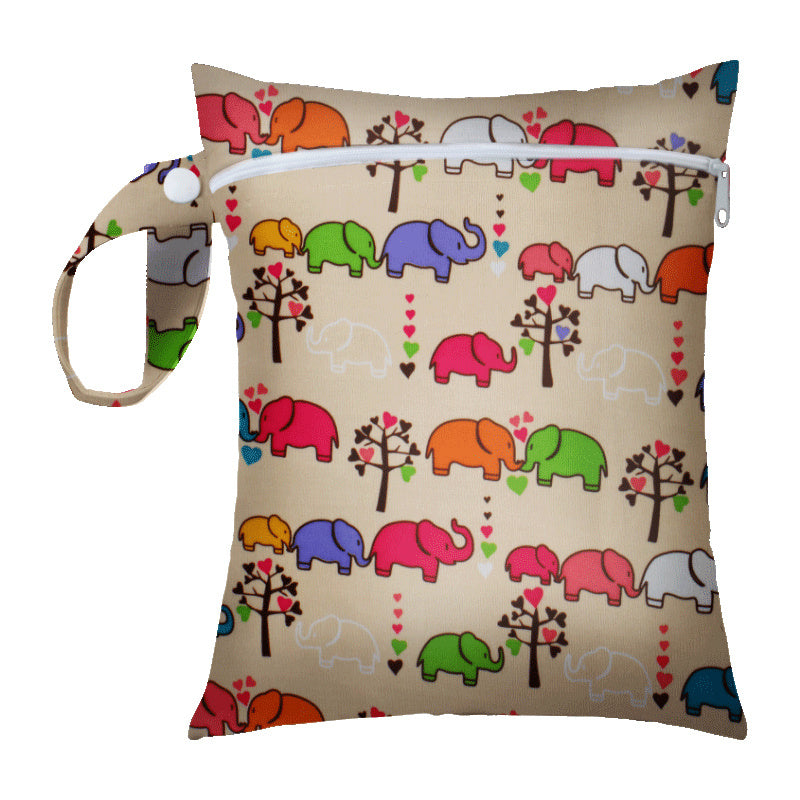 Waterproof Diaper Storage Bag 16x20cm Multiple Prints