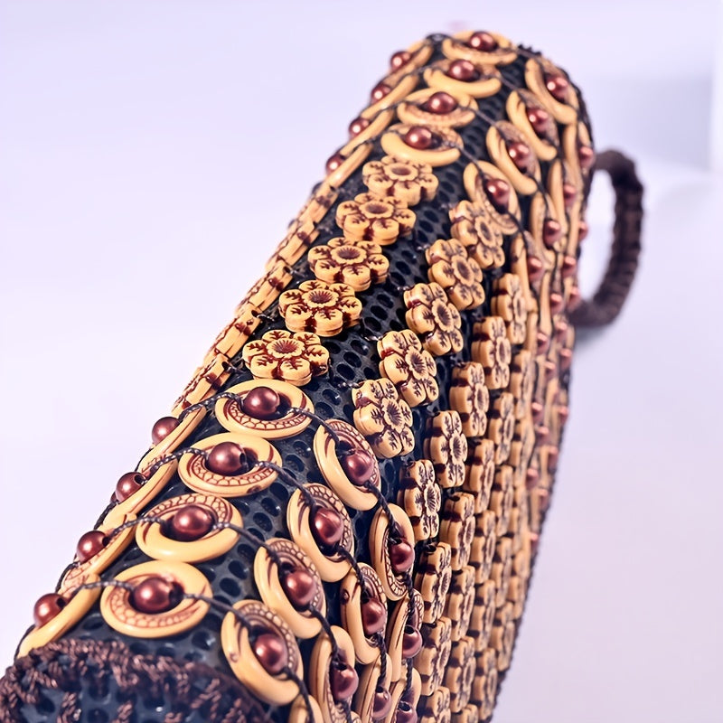 Coconut Shell Flower Clutch Bag Beaded Handbag