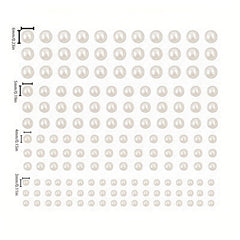 Sparkling Pearl Stickers for Hair Nails & DIY Crafts - 4 Sizes Flat Back Pearls