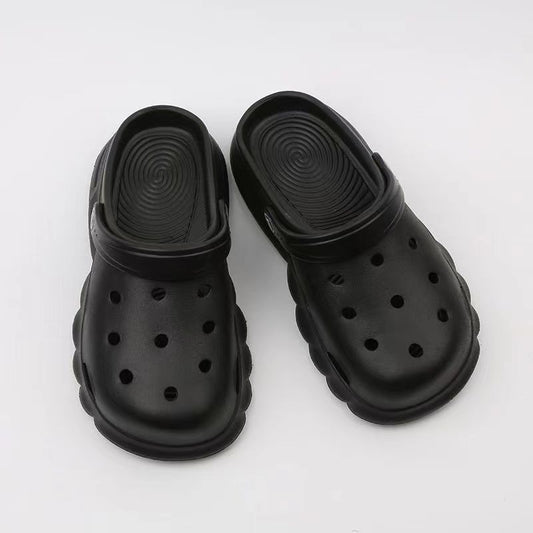 Women's Platform Clogs Solid Closed Toe Non Slip Slide Shoes
