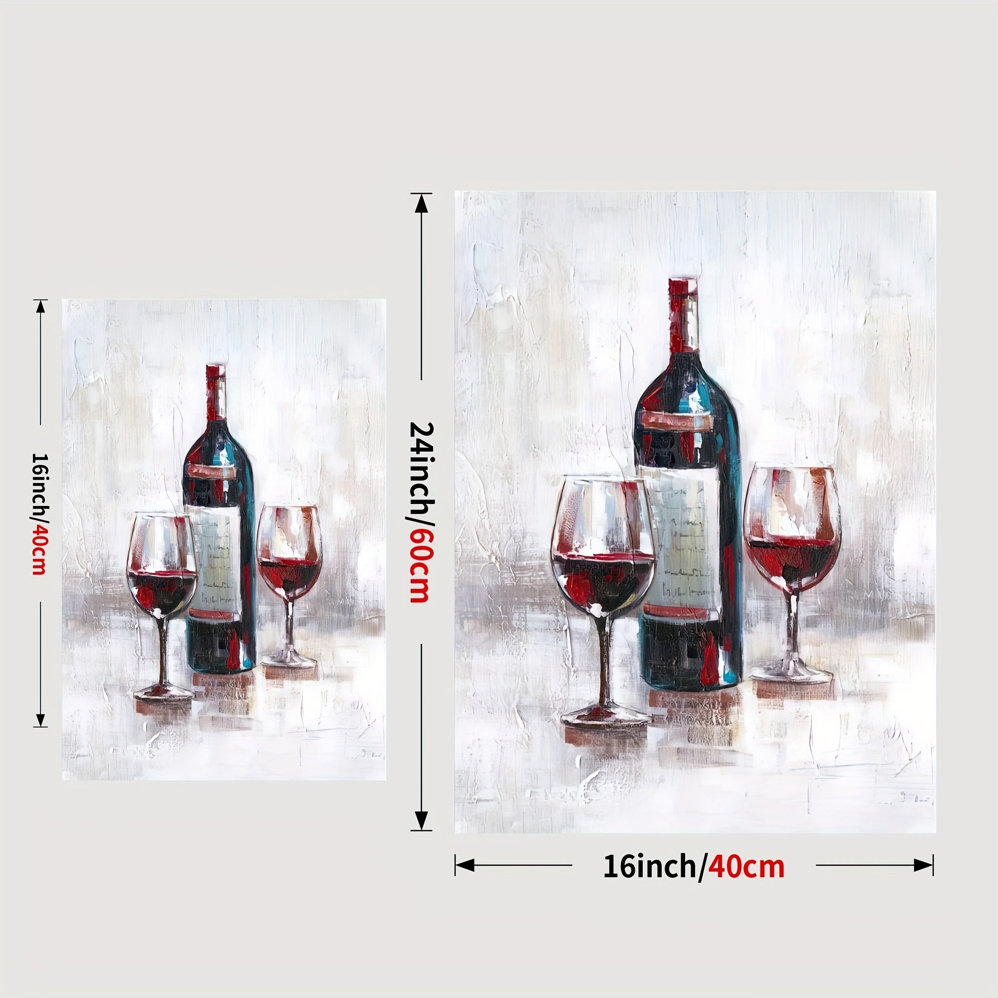 Wine Pictures Poster Red Wine Bottle Kitchen Wall Decor Canvas Wall Art